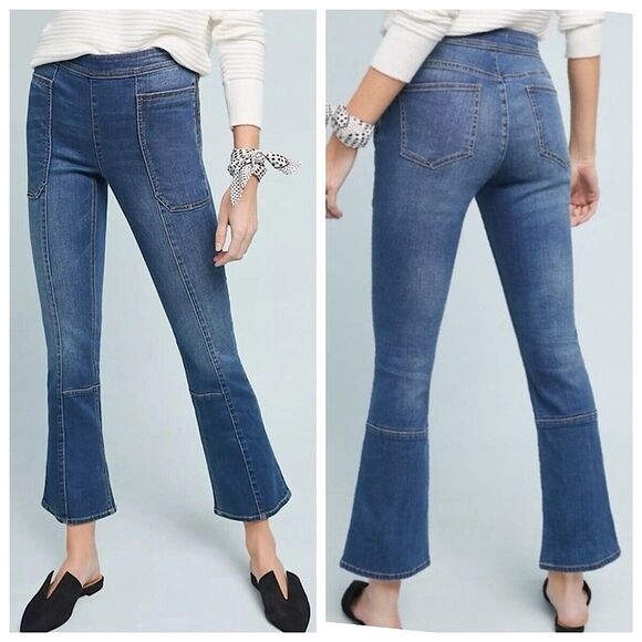 Anthropologie Denim - Anthropologie Pilcro Utility High Rise Cropped Bootcut Jeans Women Sz 32